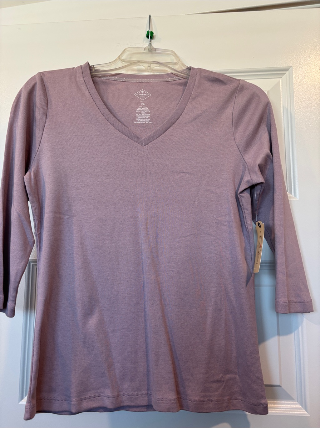 St. John's Bay V-Neck Long Sleeve Tee In Mauve. Bundle 3 For $30